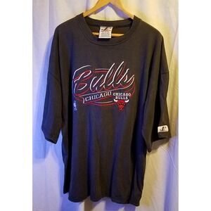 Vintage‎ 90's Logo  Athletic Chicago Bulls NBA T shirt Size XL Gray Mens